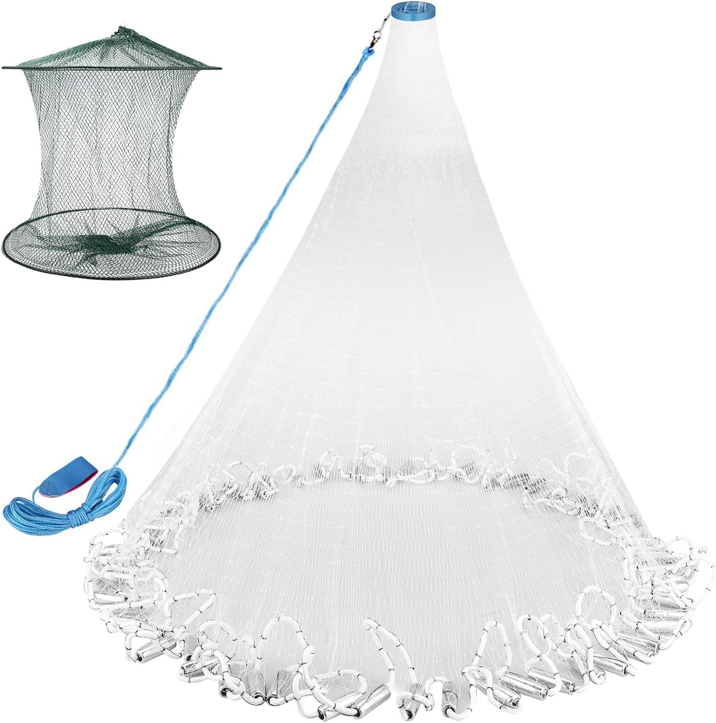 Cast Net for Fishing with Coll - Net Pot 3 Inch 评论和价格