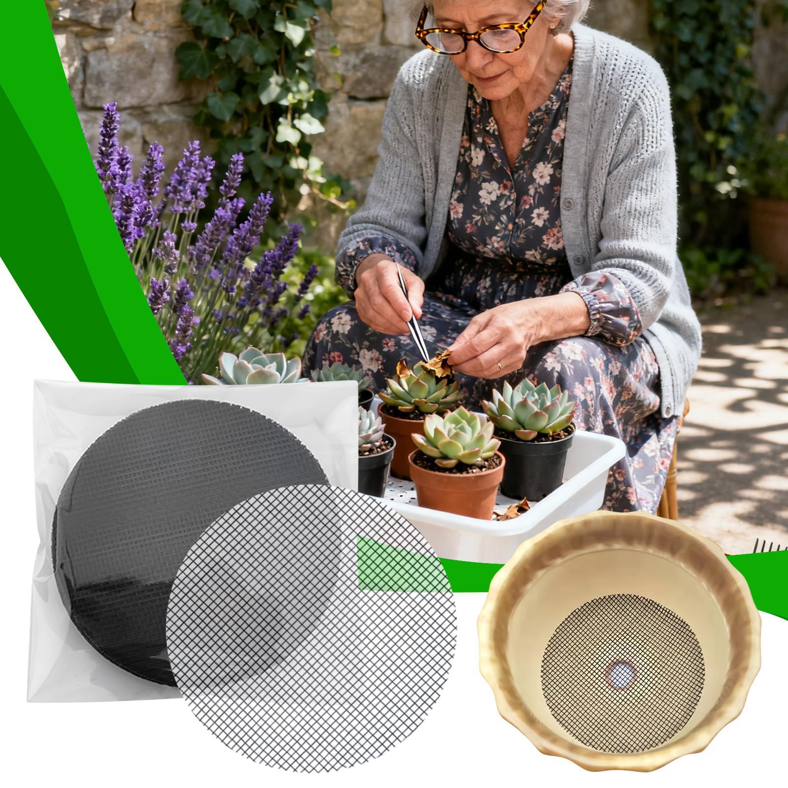 Drainage Mesh 50-Piece Flexibl - Net Pot 3 Inch 评论和价格