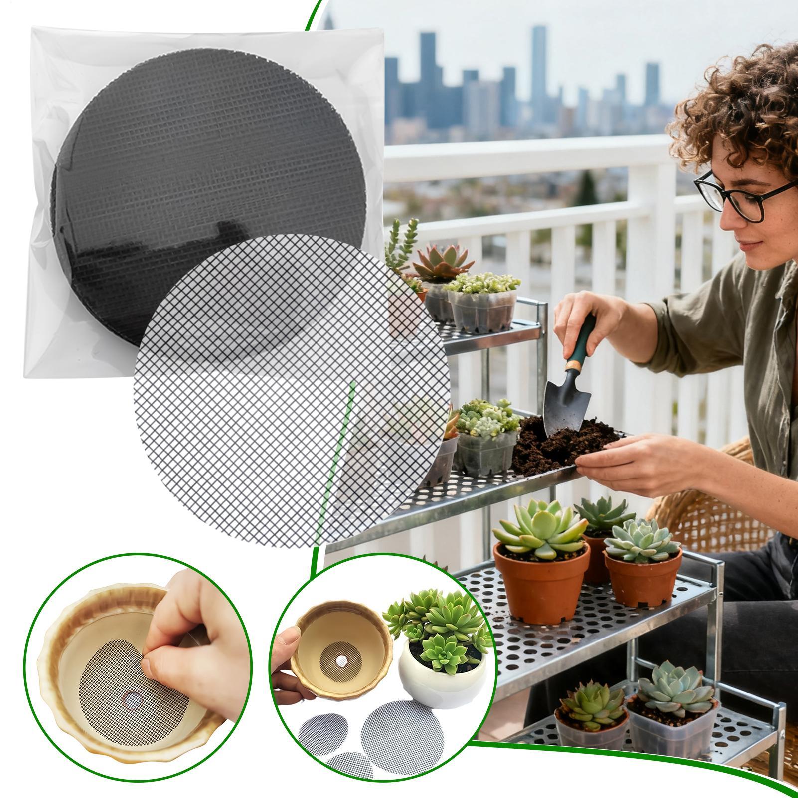 50-Piece Drainage Mesh Screen  - Net Pot 3 Inch 评论和价格