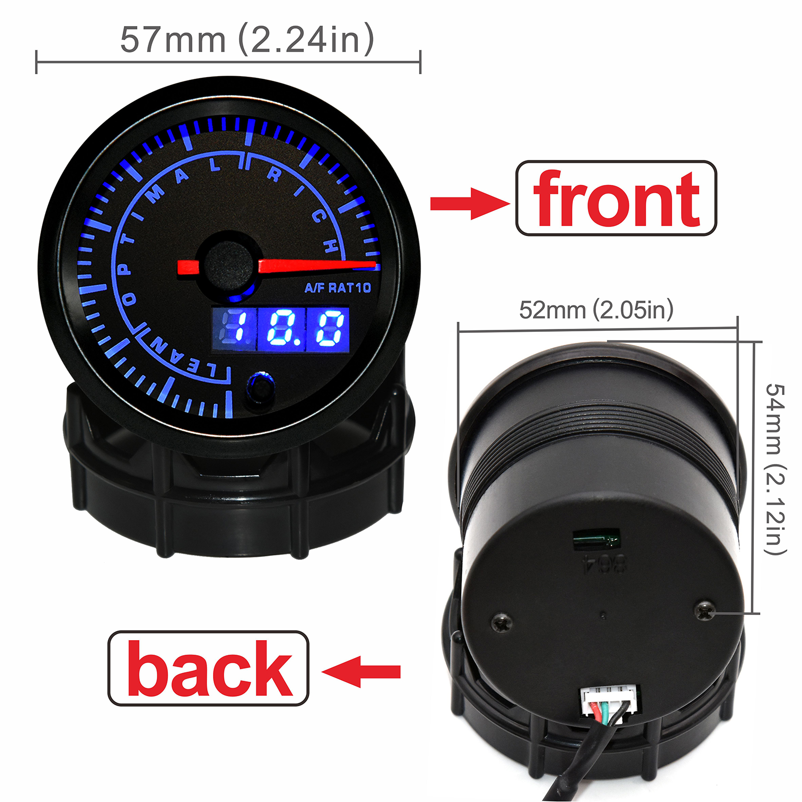 A 52mm Narrowband Air Fuel Rat - Do Oxygen Meter 评论和价格